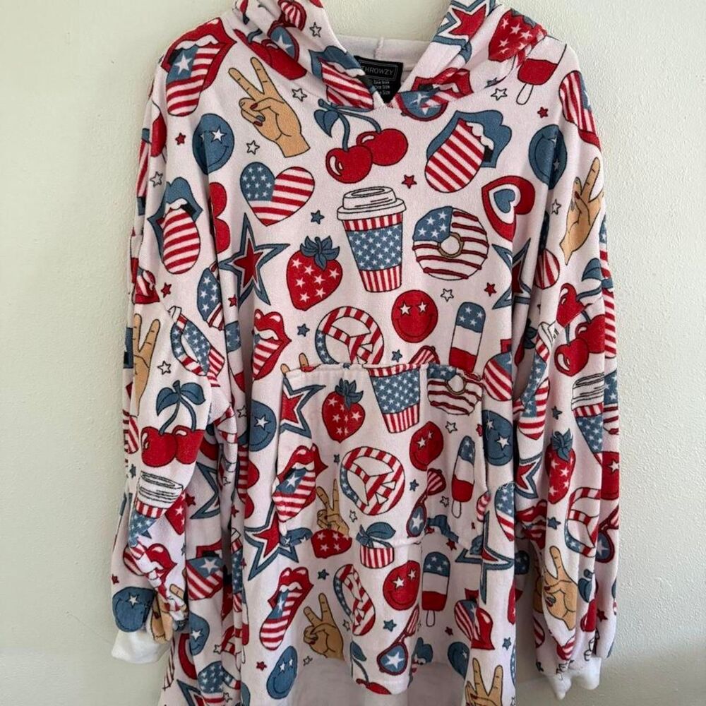 Throwzy Red White and Blue Patriotic Swim Cover Up